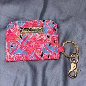 Simply Southern Pink Flamingo Keychain Wallet